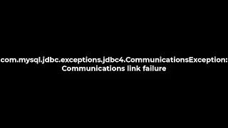 Java:com.mysql.jdbc.exceptions.jdbc4.CommunicationsException: Communications link failure(5solution)