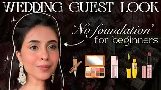 affordable WEDDING GUEST MAKEUP for BEGINNERS | clean girl , south asian makeup