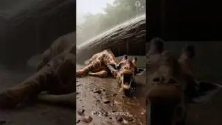 Trapped in the Storm! Can a Tiny Pug Save the Giraffe? #PugRescue #CuteAnimals #AnimalRescue