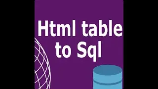 Html table to Sql