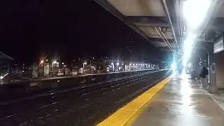 Three Evening Amtrak Trains & ACS-64 Veterans Unit 642 at Princeton Junction, NJ