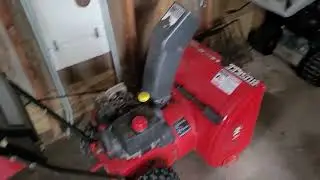 First snow removal of the season! Hard start on the blower