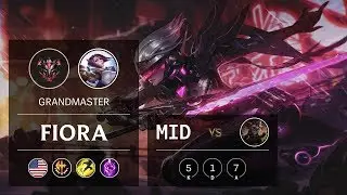 Fiora Mid vs Kled - NA Grandmaster Patch 9.14