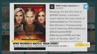 Women's match will be main event at WrestleMania