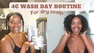 4c Natural Hair Wash Day Routine| For DRY ITCHY Scalp| Say goodbye to dandruff!