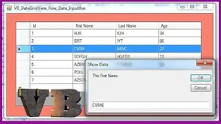 VB.NET - How To Set Selected Row Values From DataGridView Into InputBox In VB.NET [ With Code ]