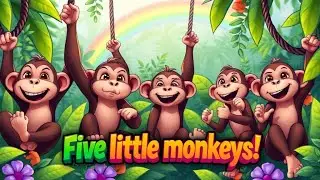 Five Little Monkeys Jumping on the Vine jungle version