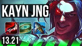 KAYN vs VI (JNG) | 13/1/8, Legendary, Rank 8 Kayn, 300+ games | EUW Challenger | 13.21