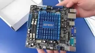 Материнская плата ASUS AT4NM10T-I/SI intel NM10 + Atom D425 Mini ITX | unboxing