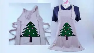 How to sew and craft a festive kitchen apron at home. #diy #sewinglessons #handmade