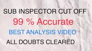 Sub inspector police cut off | JKPSI CUT OFF | FAA CUT OFF