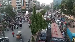 Dhaka's Science Lab Intersection Amid Mass Mobilization