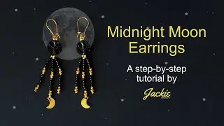 DIY Midnight Moon Earrings  Elegant Beaded Jewelry Tutorial