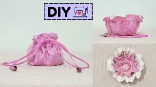 Como Fazer Porta Jóia Fácil de Tecido | DIY de Costura / Easy Fabric Jewelry Case | DIY Sewing