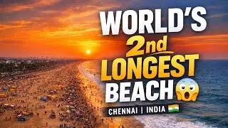 Marina Beach Chennai 🇮🇳 | World&rsquo;s 2nd Longest Beach | India Travel Vlog (English)