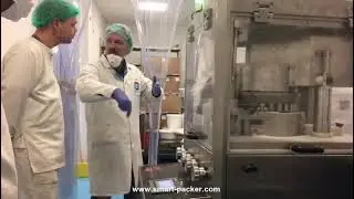 Customized tablet pressing making machine in customer's factory video