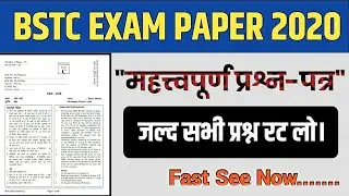 Rajasthan BSTC Exam Paper 2020.महत्वपुर्ण प्रश्न जरूर देखें।BSTC Exam Paper 2020.Most Questions