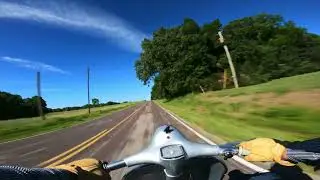 Commuting from an 1882 farm house to Hermann, MO riding an Augsburg Vespa GS150