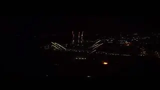 Bonfire Night - Drone footage of fireworks over Bedworth, Warwickshire, UK