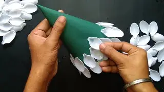 DIY Plastic Spoons Christmas Tree Craft | Recycling Plastic Spoons Craft | DIY Christmas Tree Decor