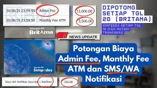 Deductions from Admin Fees, Monthly ATM Fees and SMS or WA Notifications from BRI 2025 (General B...