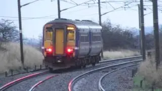 Scotrail 156476  & Cross Country 221121 at Kirknewton