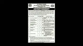 The Children's Hospital The University Of Child Health Sciences Lahore Pakistan Jobs 2026
