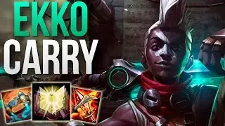 INSANE EKKO SOLO CARRY WITH PENTAKILL | CHALLENGER EKKO MID GAMEPLAY | Patch 9.6 S9