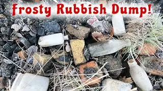Finding bottles at the rubbish dump - frosted glass everywhere!