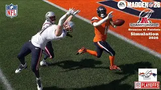 Madden 26 Denver Broncos vs New England Patriots AFC Championship Game Sim 2026 PS5 PRO 4K Game Play