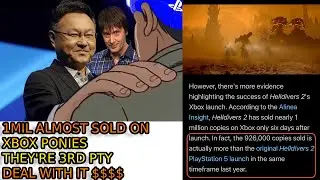 PLAYSTATION Helldivers 2 Sells Almost 1 MILLION ON XBOX CONSOLES. More Than PS5 IN ITS TIME FRAME.