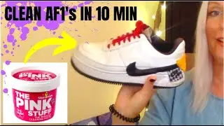 HOW TO clean your Air Force1's using The PINK Stuff 2020 // Oddly Satisfying