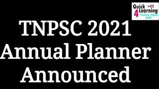 TNPSC Annual Planner 2021 | TNPSC Group 4 / Group 2A |