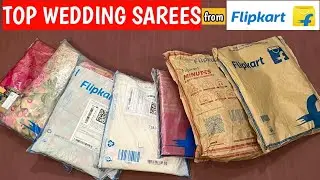 Flipkart saree haul new collection | wedding & party wear sarees from flipkart unboxing and review