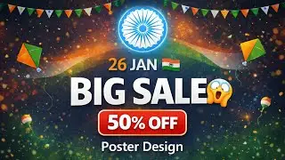 🇮🇳 Republic Day Big Sale Poster Design in Adobe Illustrator 😱 | Tamil