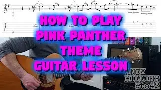 How to play Pink Panther Theme Guitar Lesson Tutorial