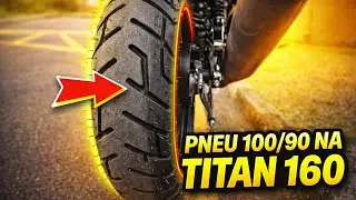 ✅PNEU 100 90 NA TITAN 160 COLOQUEI PNEU GROSSO NA TITAN 160