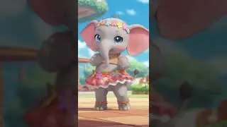 Elephant with flower dancing! 🐘🌺💃 #Elephant #Flower #Dance #Nature #Beauty #italianbrainrot
