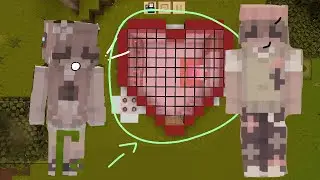 Aku bersama @St4rL1ght_lolofficial [adeku] membuat rumah hati!? [crafting and building Minecraft]