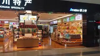 Chengdu Airport CTU Terminal 1 Walking around 2019, April 17 - Unedited Real Sounds