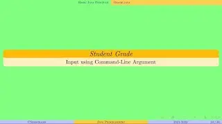 Student Grade using Command-Line Argument | Java Programming | Practical Program 03