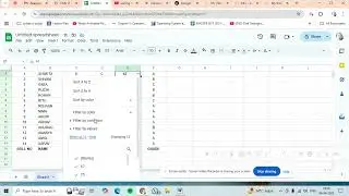 Sorting,filtering and grouping  in google sheet