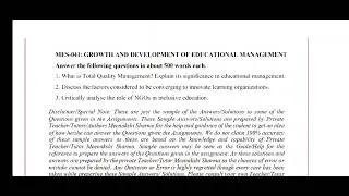 MES 41 SOLVED ASSIGNMENT 2023 / IGNOU MES 41 SOLVED ASSIGNMENT JULY 2023 / PDF WATSAPP 8228091239