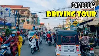 Driving Tour On Narrow Street from Chom Chao to Pochentong, Phnom Penh, Cambodia