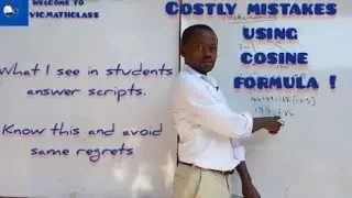 Mistakes in using cosine formula. How to use cosine formula. #cosineformula. #bearinganddistances.