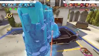 Overwatch:3D video Replay Blocking Ice Wall in Hollywood  Blue and Darkvenger