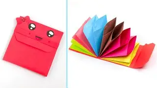 How To Make Paper gift bag- Origami Paper Bag Tutorial-How To Make Paper purse bag - School Supplies