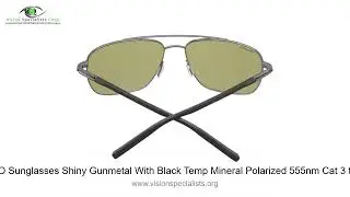 Serengeti TELLARO Sunglasses Shiny Gunmetal With Black Temp Mineral Polarized 555nm Cat 3 to 3 60mm