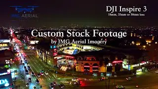 Hollywood Nights: Stunning Aerial Footage at Sunset Blvd & N Crescent Heights Blvd #stockfootage
