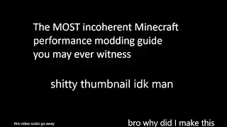 A very incoherent Minecraft Java 1.21.8+ performance modding guide